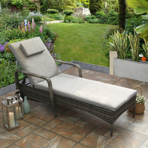 Marlow Home Co. Twitty 200Cm Long Reclining Single Sun Lounger with